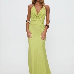 Princess Polly halter maxi dress green